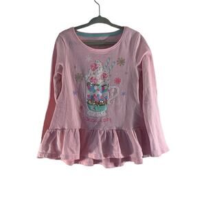 CYNTHIA ROWLEY Girl’s Pink “Cocoa Cozy” Long Sleeve Top / Size: 5/6